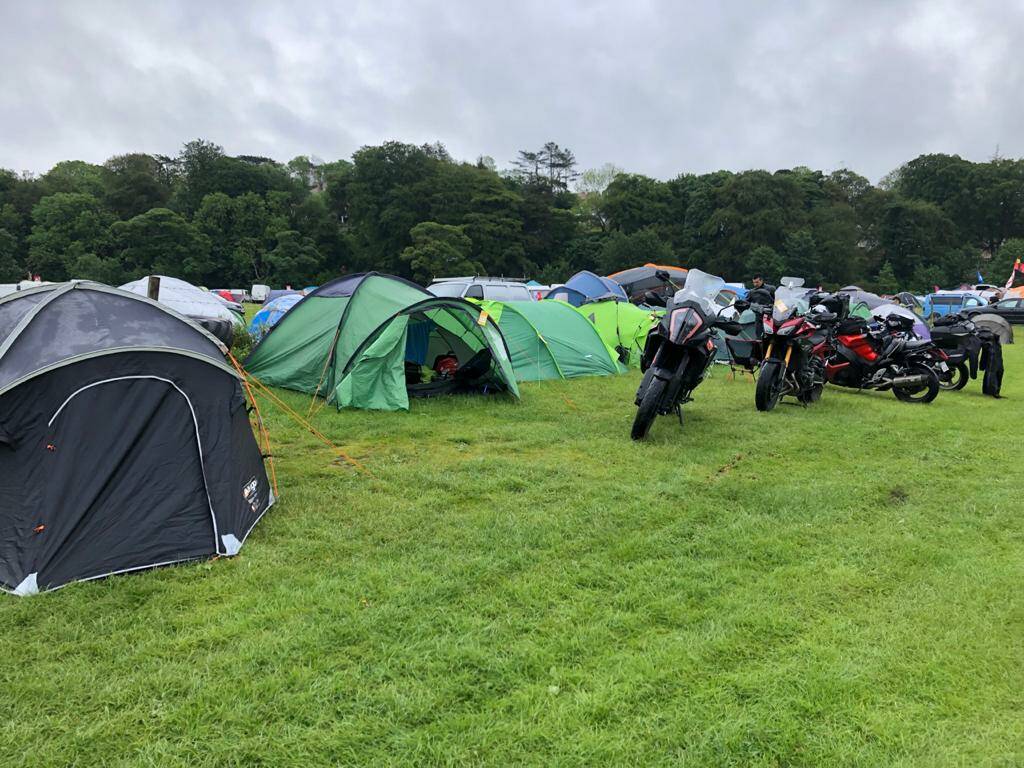 PADDOCK PITCH WITH BIKES PARKED NEXT TO YOUR TENT